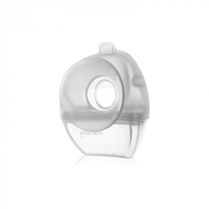 Pompa de san si colector de lapte, Lionelo, Milky 2 in 1, Volum 60 ml, Forma anatomica, Compataibila cu utilizarea cu sutien, Fara bisfenol A, Portabila, Alb [5]