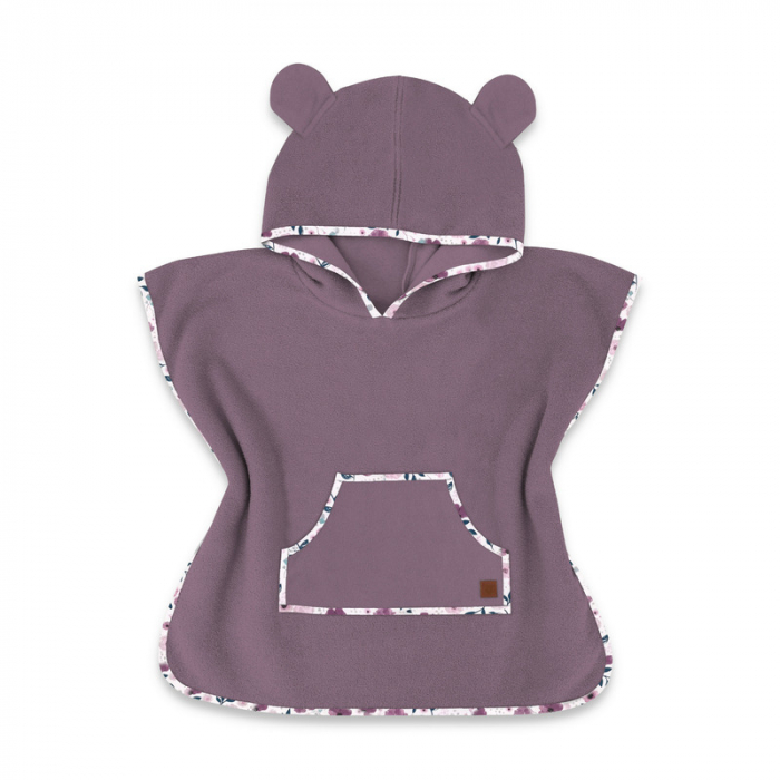 Poncho baie, Qmini, Cu gluga, buzunar si urechi, Materiale certificate Oeko Tex Standard 100, 1 - 4 ani, Heather [1]