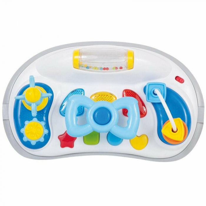Premergator, FreeON, Little Driver, Pliabil, Cu sunete si lumini, Inaltime reglabila in 3 pozitii, 6 luni+, Gri/Galben [4]