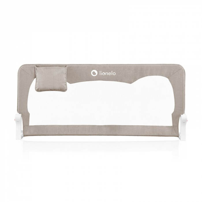 Protectie laterala pat, Lionelo, Hanna, Cu buzunar accesorii, 150x66 cm, Conform cu standardul european de securitate BS7072, Bej [7]