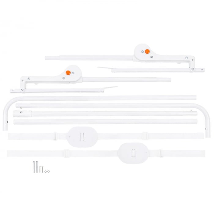Protectie laterala pat, Lionelo, Hanna, Cu buzunar accesorii, 150x66 cm, Conform cu standardul european de securitate BS7072, Gri [10]