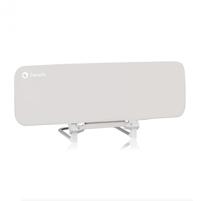 Protectie laterala pat, Lionelo, Lora, Pliabila, Sistem de blocare StandSafe, Geanta de transport inclusa, 105 x 45 cm, Bej [3]