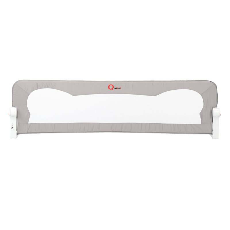 Protectie laterala pat, Qmini, Rhea, 150 x 42 cm, Inaltimea 42 cm, Instalare usoara, Cu inclinare la 180 grade, Grey [1]
