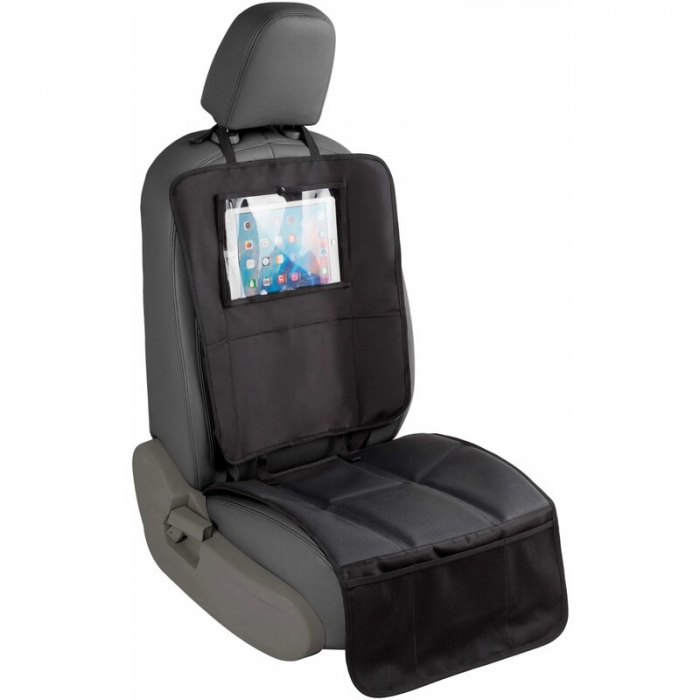 Protectie scaun auto, FreeON, Bancheta si spatar, Cu organizator, 3 in 1, Dimensiune 123x48.5 cm, Negru [11]
