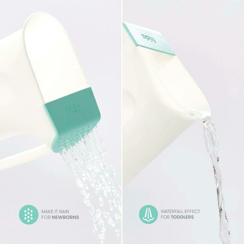 Recipient de clatire, Fridababy, Control The Flow Rinser, 2 moduri de turnare, Protectie ochi si urechi, Maner ergonomic, Compatibila cu masina de spalat vase, Alb [5]
