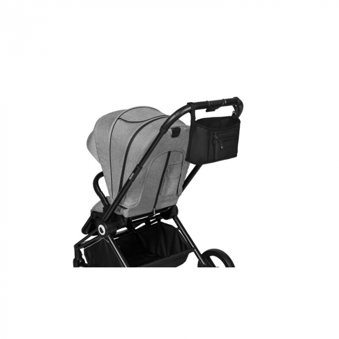 Rucsac impermeabil pentru mamici, Lionelo, Cube, Cu 12 compartimente si salteluta de schimbat, Cu prindere universala de carucior, 36 x 36 x 23 cm, Negru [14]
