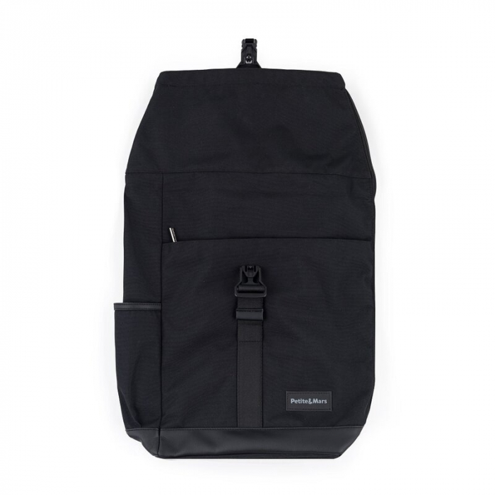 Rucsac pentru mamici, Petite&Mars, Jakob, Cu 8 compartimente, Cu buzunar termic, Saltea de infasat inclusa, 30 x 46 x 15 cm, Absolute Black [6]