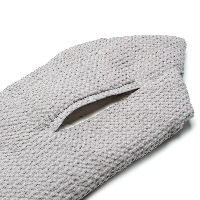 Sac de iarna cu gluga, Jane, Mims Plus, Pentru carucior si scoica auto, 88 x 43 cm, Inchidere cu nasturi si fermoar, Dim Grey [3]