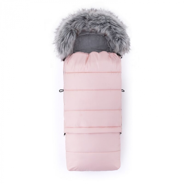Sac de iarna, Feedo, Multifunctional, Poate fi utilizat ca geanta prin desfacerea fermoarului, Atasabil la carucior, Lana, 110 cm, 0-3 ani, Roz [3]