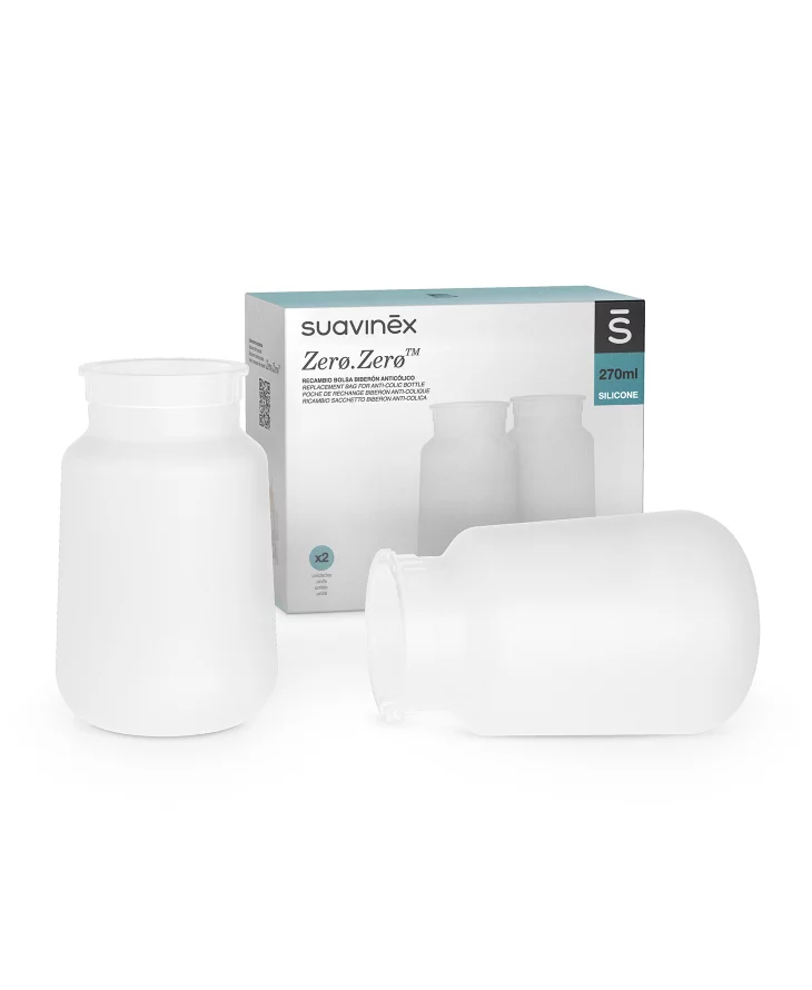 Set saculeti din silicon Suavinex pentru biberon anticolici Zero Zero [2]
