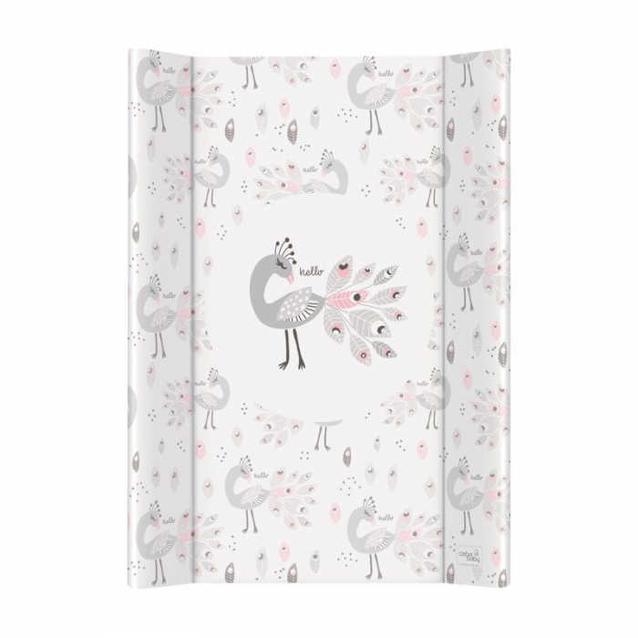 Saltea de infasat, Ceba Baby, Confort, 50x70 cm, Atasabila la patut, Fara BPA, 0 luni+, Lolly Polly Peacock [1]