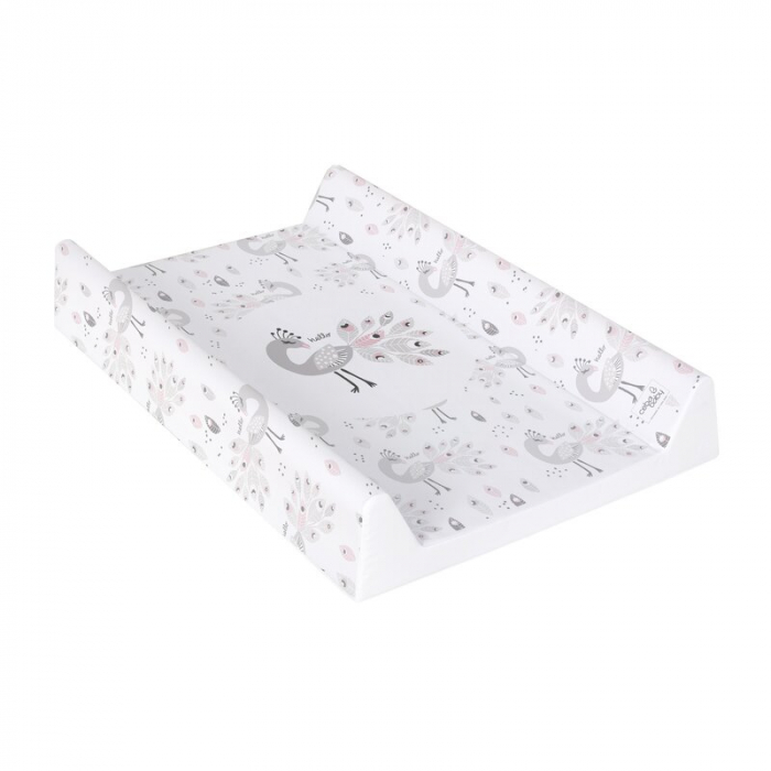 Saltea de infasat, Ceba Baby, Confort, 50x70 cm, Atasabila la patut, Fara BPA, 0 luni+, Lolly Polly Peacock [2]