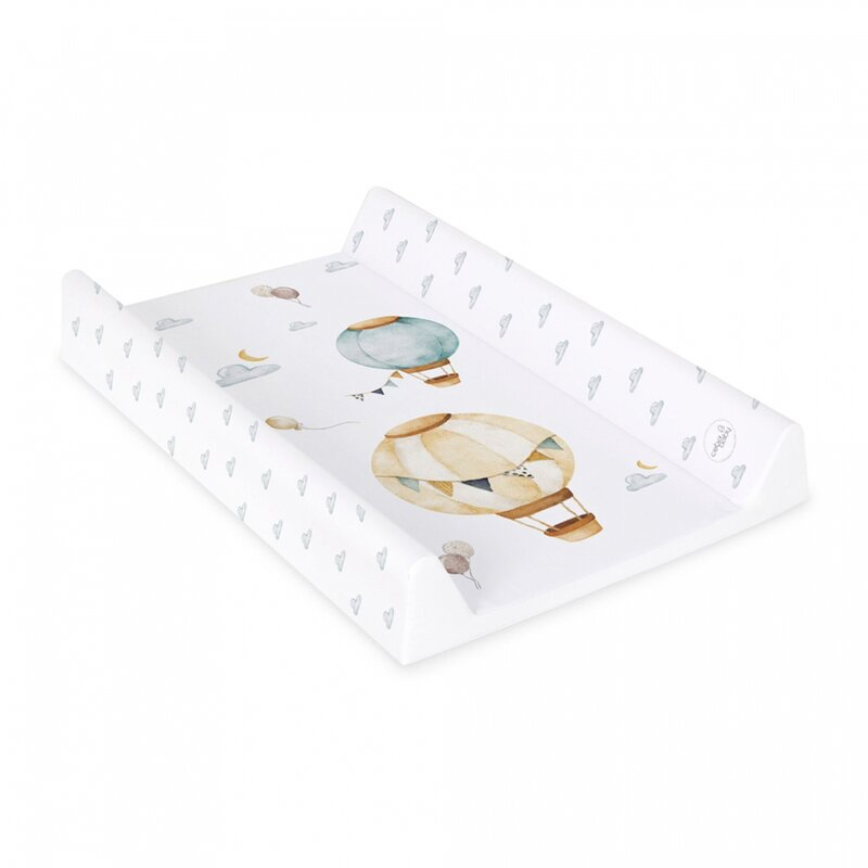 Saltea de infasat, Ceba Baby, Cu Intaritura, Pentru comode, masute de infasat si patuturi, 50x70 cm, Fara BPA, Certificata Oeko-Tex Standard 100, 0 luni+, Basic Balloons [2]