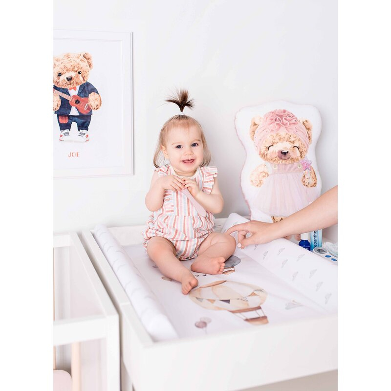Saltea de infasat, Ceba Baby, Cu Intaritura, Pentru comode, masute de infasat si patuturi, 50x70 cm, Fara BPA, Certificata Oeko-Tex Standard 100, 0 luni+, Basic Balloons [3]