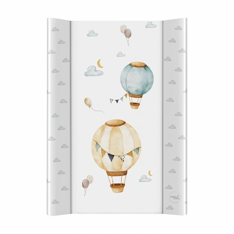 Saltea de infasat, Ceba Baby, Cu Intaritura, Pentru comode, masute de infasat si patuturi, 50x70 cm, Fara BPA, Certificata Oeko-Tex Standard 100, 0 luni+, Basic Balloons [1]