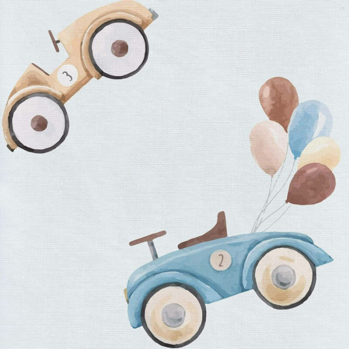 Saltea de infasat, Ceba Baby moale Retro Cars, Fara ftalati, 70 x 50 cm, Alb/Bej [2]