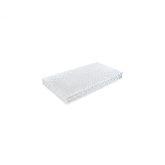 Saltea patut bebe, Babyneeds, Cocos Confort II, Cu husa detasabila, Antialergica, Cu fibre de cocos si strat de burete, 120x60x8 cm, 0 luni+, Alb [2]