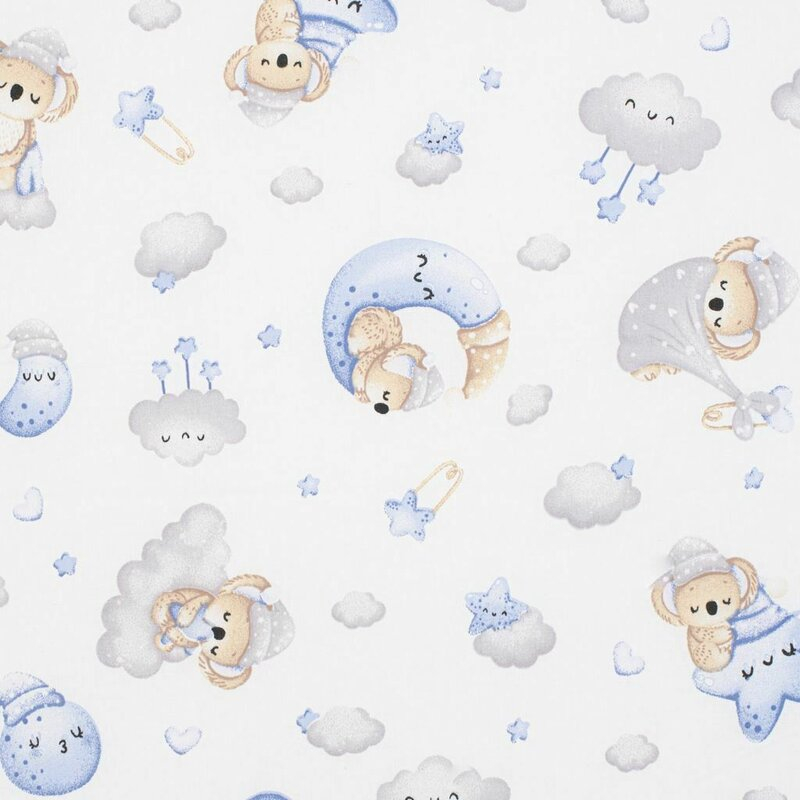 Saltea patut bebe, New Baby, Din spuma, Cu husa detasabila, 120x60x6 cm, 0 luni+, Blue Koala [2]