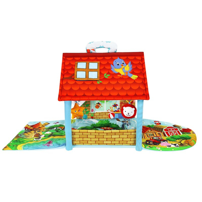 Salteluta interactiva Lionelo, Agnes, Cu jucarii, Conform cu standardul european de securitate EN71, 142x142x45 cm, Multicolor [5]