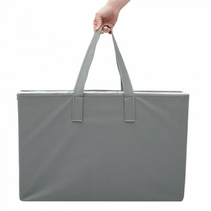 Salteluta pliabila, New Baby, Standard, Pentru patut, Cu geanta de transport inclusa, Cu husa detasabila din bumbac, Din spuma, 120x60x5 cm, 0 luni+, Feather [6]