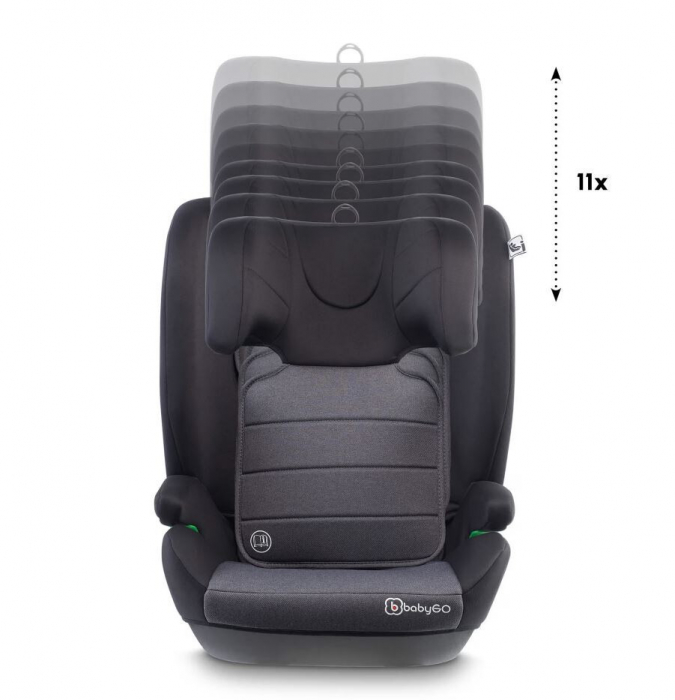 BabyGo - Scaun auto SafeChild2  Grey, 100-150 cm, certificat R129 [7]