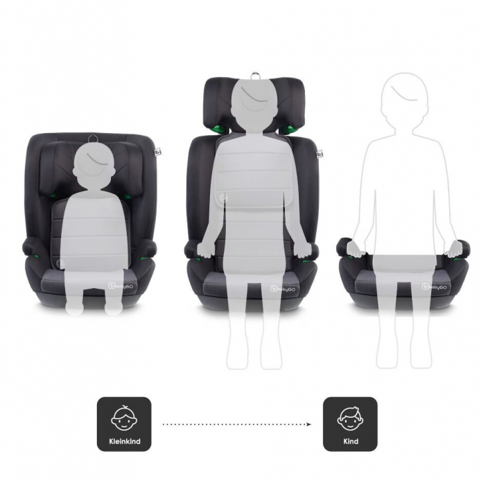 BabyGo - Scaun auto SafeChild2  Grey, 100-150 cm, certificat R129 [5]