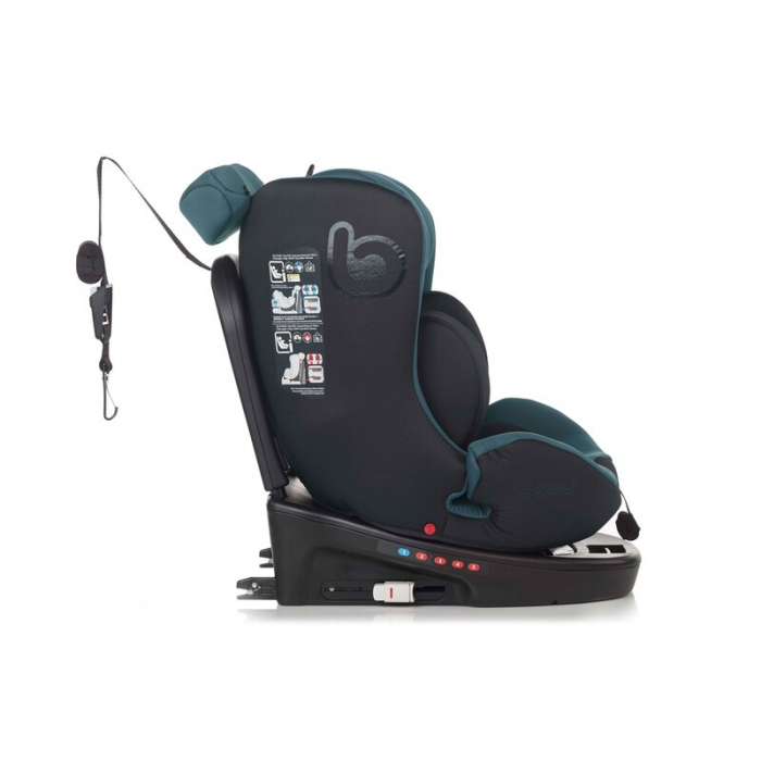 Scaun auto, Be Cool, Easy I-Size, Rotire 360 grade, 40 - 150 cm, 0 - 36 kg, Cu Isofix si Centura Top Tether, Conform cu standardul european de securitate ECE R129, Be Petrol [19]