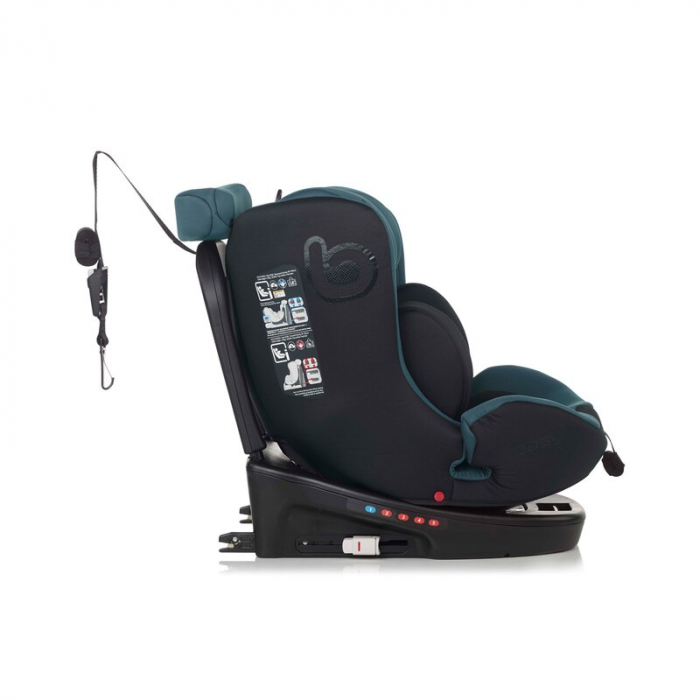 Scaun auto, Be Cool, Easy I-Size, Rotire 360 grade, 40 - 150 cm, 0 - 36 kg, Cu Isofix si Centura Top Tether, Conform cu standardul european de securitate ECE R129, Be Petrol [20]