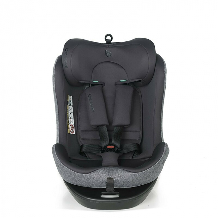 Scaun auto, Be Cool, Easy I-Size, Rotire 360 grade, 40 - 150 cm, 0 - 36 kg, Cu Isofix si Centura Top Tether, Conform cu standardul european de securitate ECE R129, Antracita [3]