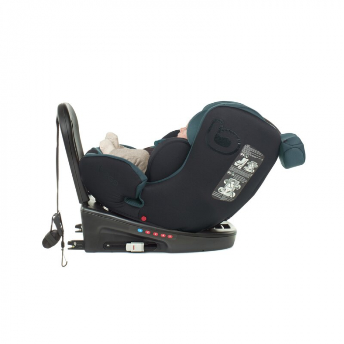 Scaun auto, Be Cool, Easy I-Size, Rotire 360 grade, 40 - 150 cm, 0 - 36 kg, Cu Isofix si Centura Top Tether, Conform cu standardul european de securitate ECE R129, Be Petrol [17]