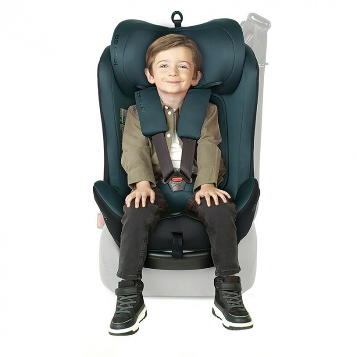 Scaun auto, Be Cool, Easy I-Size, Rotire 360 grade, 40 - 150 cm, 0 - 36 kg, Cu Isofix si Centura Top Tether, Conform cu standardul european de securitate ECE R129, Antracita [14]