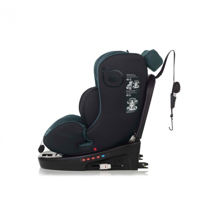 Scaun auto, Be Cool, Easy I-Size, Rotire 360 grade, 40 - 150 cm, 0 - 36 kg, Cu Isofix si Centura Top Tether, Conform cu standardul european de securitate ECE R129, Be Petrol [18]