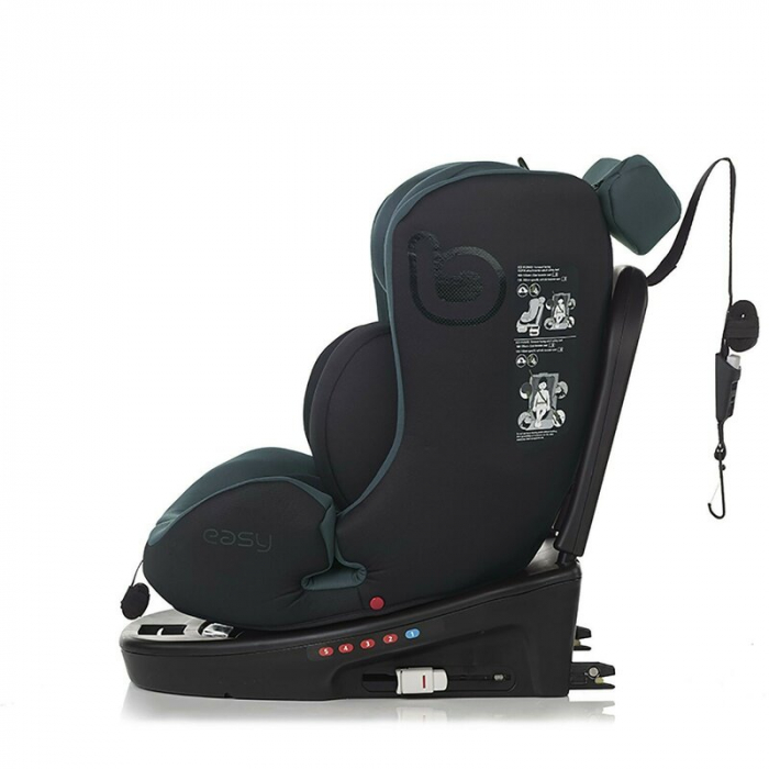 Scaun auto, Be Cool, Easy I-Size, Rotire 360 grade, 40 - 150 cm, 0 - 36 kg, Cu Isofix si Centura Top Tether, Conform cu standardul european de securitate ECE R129, Antracita [8]