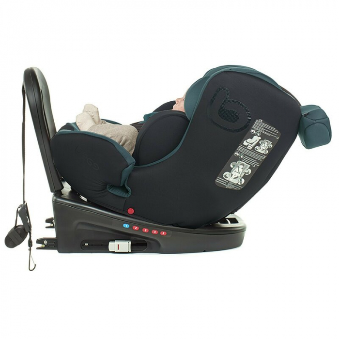 Scaun auto, Be Cool, Easy I-Size, Rotire 360 grade, 40 - 150 cm, 0 - 36 kg, Cu Isofix si Centura Top Tether, Conform cu standardul european de securitate ECE R129, Antracita [16]