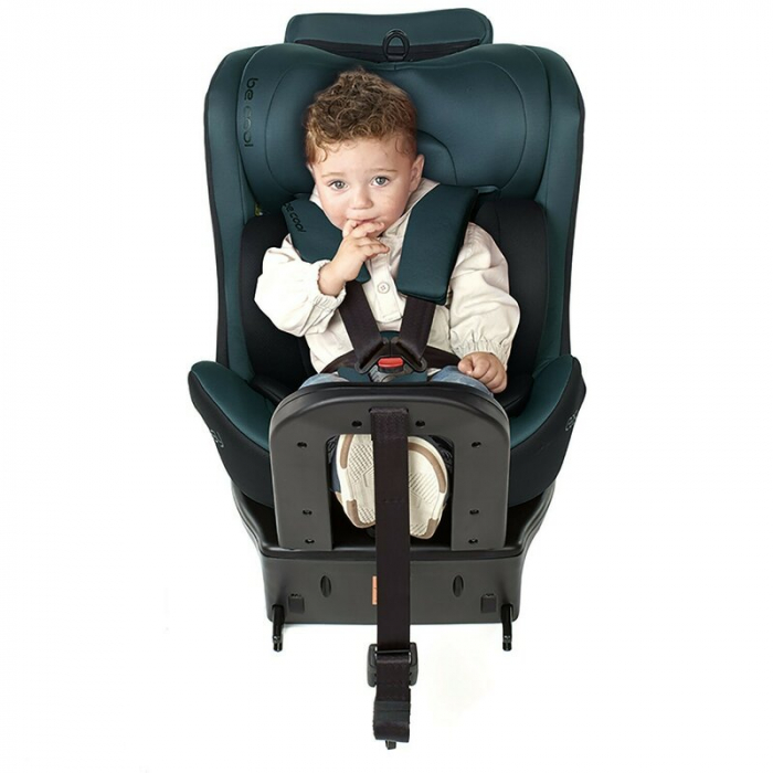 Scaun auto, Be Cool, Easy I-Size, Rotire 360 grade, 40 - 150 cm, 0 - 36 kg, Cu Isofix si Centura Top Tether, Conform cu standardul european de securitate ECE R129, Antracita [15]
