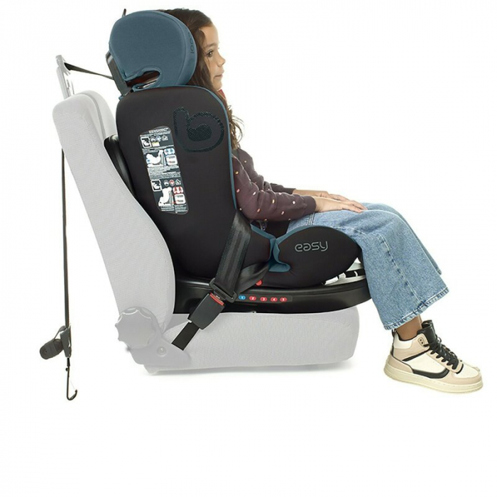 Scaun auto, Be Cool, Easy I-Size, Rotire 360 grade, 40 - 150 cm, 0 - 36 kg, Cu Isofix si Centura Top Tether, Conform cu standardul european de securitate ECE R129, Antracita [12]