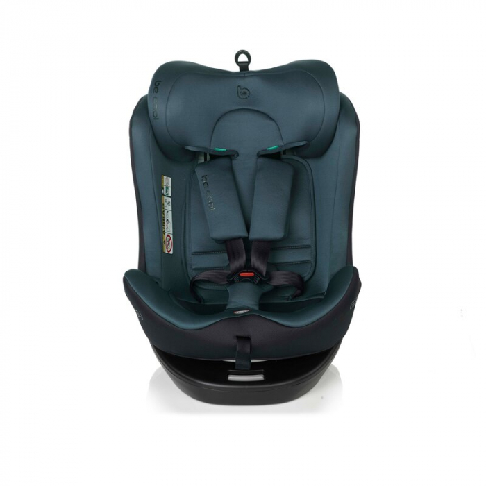 Scaun auto, Be Cool, Easy I-Size, Rotire 360 grade, 40 - 150 cm, 0 - 36 kg, Cu Isofix si Centura Top Tether, Conform cu standardul european de securitate ECE R129, Be Petrol [7]