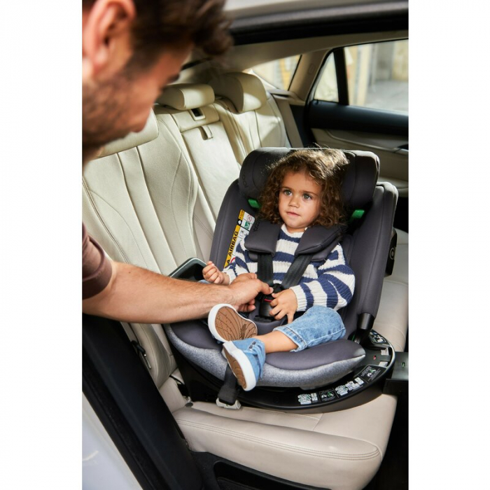 Scaun auto, Be Cool, Wagon I-Size, Rotire 360 grade, 40 - 150 cm, 0 - 36 kg, Cu Isofix si picior stabilizator, Cu protectie laterala de siguranta Conform cu standardul european de securitate ECE R129, [18]