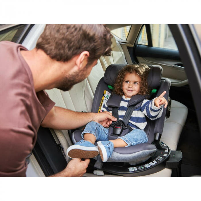 Scaun auto, Be Cool, Wagon I-Size, Rotire 360 grade, 40 - 150 cm, 0 - 36 kg, Cu Isofix si picior stabilizator, Cu protectie laterala de siguranta Conform cu standardul european de securitate ECE R129, [19]