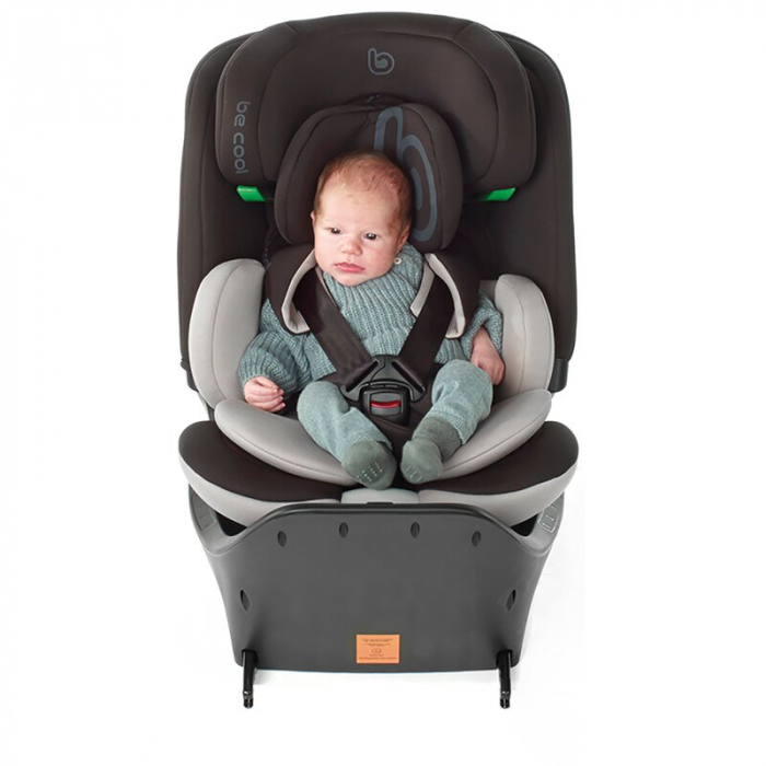 Scaun auto, Be Cool, Wagon I-Size, Rotire 360 grade, 40 - 150 cm, 0 - 36 kg, Cu Isofix si picior stabilizator, Cu protectie laterala de siguranta, Conform cu standardul european de securitate ECE R129 [18]