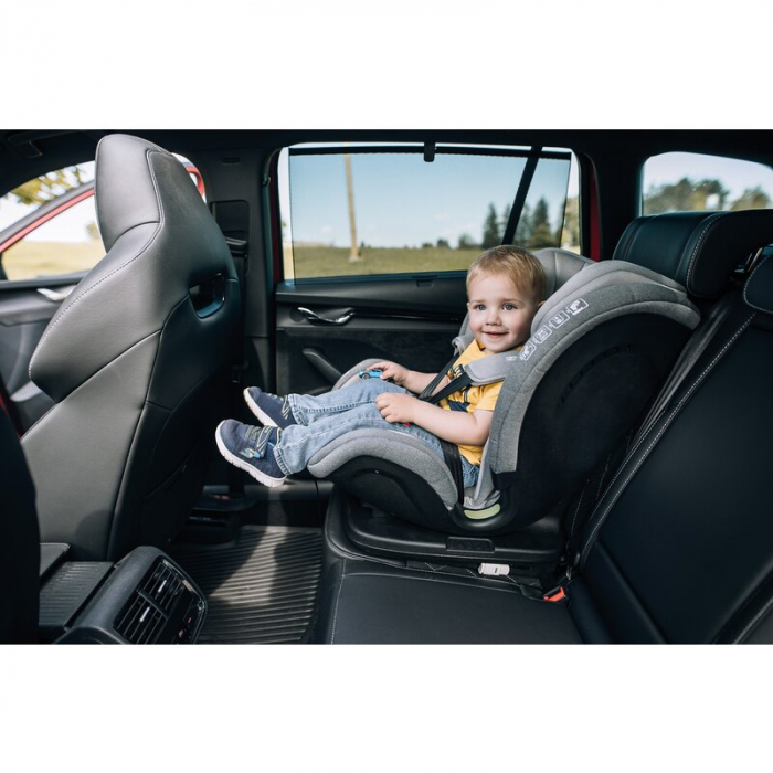 Scaun auto, FreeON, Trex, Pentru copii, I-Size, 76 - 150 cm, Tehnologie Isofix + Top Tether, Spatar si tetiera reglabile, Conform ECE R129, Grey [5]