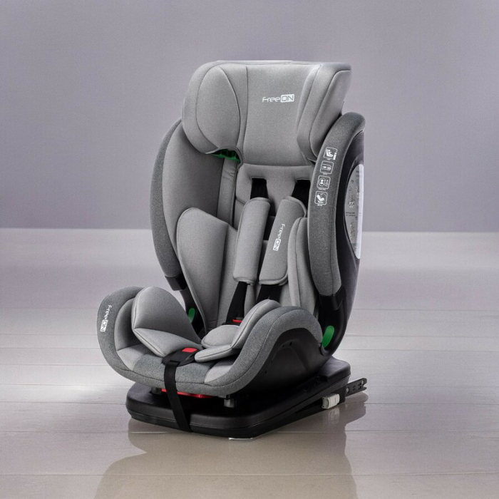 Scaun auto, FreeON, Trex, Pentru copii, I-Size, 76 - 150 cm, Tehnologie Isofix + Top Tether, Spatar si tetiera reglabile, Conform ECE R129, Grey [7]