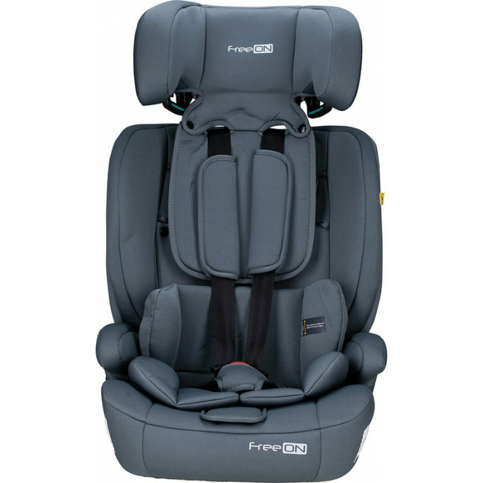 Scaun auto, FreeON, Uran, Pentru copii, I-Size, 76 - 150 cm/ 1 - 12 ani, Cu tetiera reglabila in 14 pozitii, Conform cu standardul european de securitate ECE R129, Dark Grey [6]