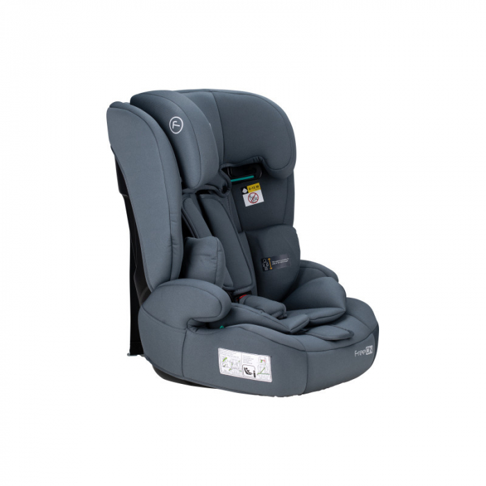 Scaun auto, FreeON, Uran, Pentru copii, I-Size, 76 - 150 cm/ 1 - 12 ani, Cu tetiera reglabila in 14 pozitii, Conform cu standardul european de securitate ECE R129, Dark Grey [17]
