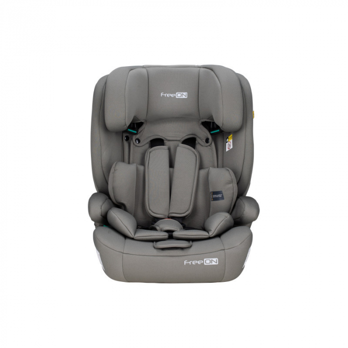 Scaun auto, FreeON, Uran, Pentru copii, I-Size, 76 - 150 cm/ 1 - 12 ani, Cu tetiera reglabila in 14 pozitii, Conform cu standardul european de securitate ECE R129, Khaki Grey [17]