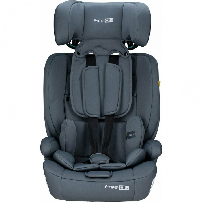 Scaun auto, FreeON, Uran, Pentru copii, I-Size, 76 - 150 cm/ 1 - 12 ani, Cu tetiera reglabila in 14 pozitii, Conform cu standardul european de securitate ECE R129, Dark Grey [5]
