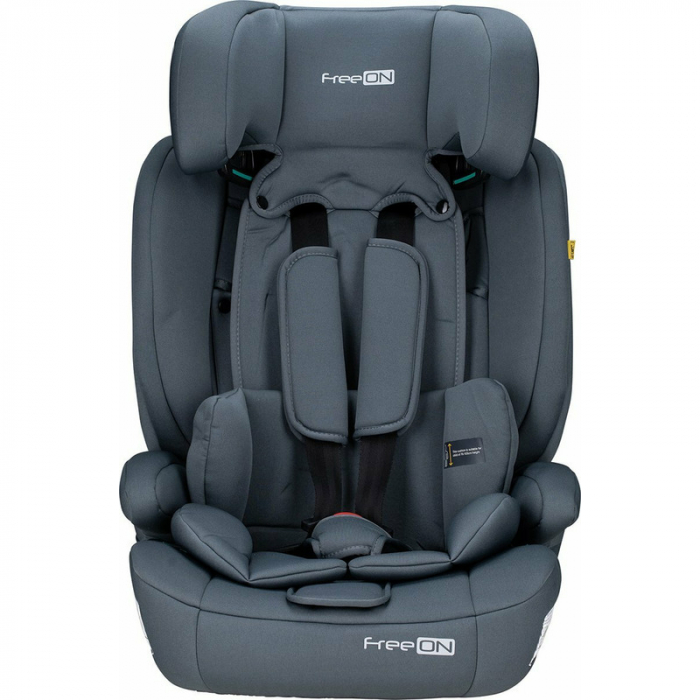 Scaun auto, FreeON, Uran, Pentru copii, I-Size, 76 - 150 cm/ 1 - 12 ani, Cu tetiera reglabila in 14 pozitii, Conform cu standardul european de securitate ECE R129, Dark Grey [8]