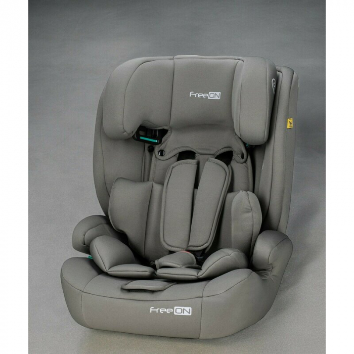 Scaun auto, FreeON, Uran, Pentru copii, I-Size, 76 - 150 cm/ 1 - 12 ani, Cu tetiera reglabila in 14 pozitii, Conform cu standardul european de securitate ECE R129, Khaki Grey [3]