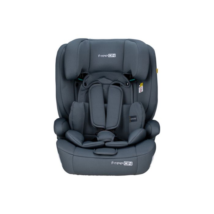 Scaun auto, FreeON, Uran, Pentru copii, I-Size, 76 - 150 cm/ 1 - 12 ani, Cu tetiera reglabila in 14 pozitii, Conform cu standardul european de securitate ECE R129, Dark Grey [15]