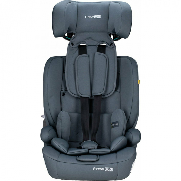 Scaun auto, FreeON, Uran, Pentru copii, I-Size, 76 - 150 cm/ 1 - 12 ani, Cu tetiera reglabila in 14 pozitii, Conform cu standardul european de securitate ECE R129, Dark Grey [4]